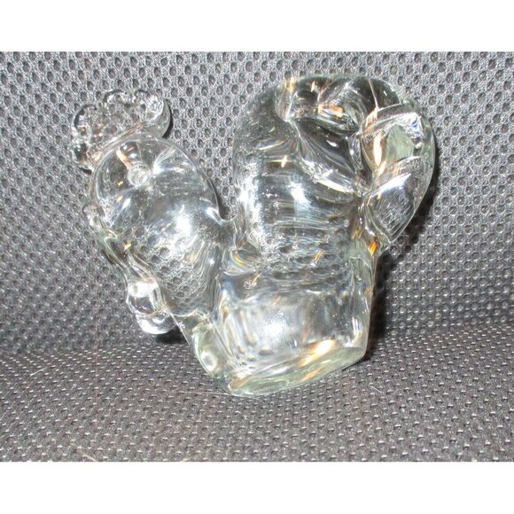 Rooster Paperweight Vintage Glass Figurine with bubbles office chicken farm bird - Picture 5 of 5